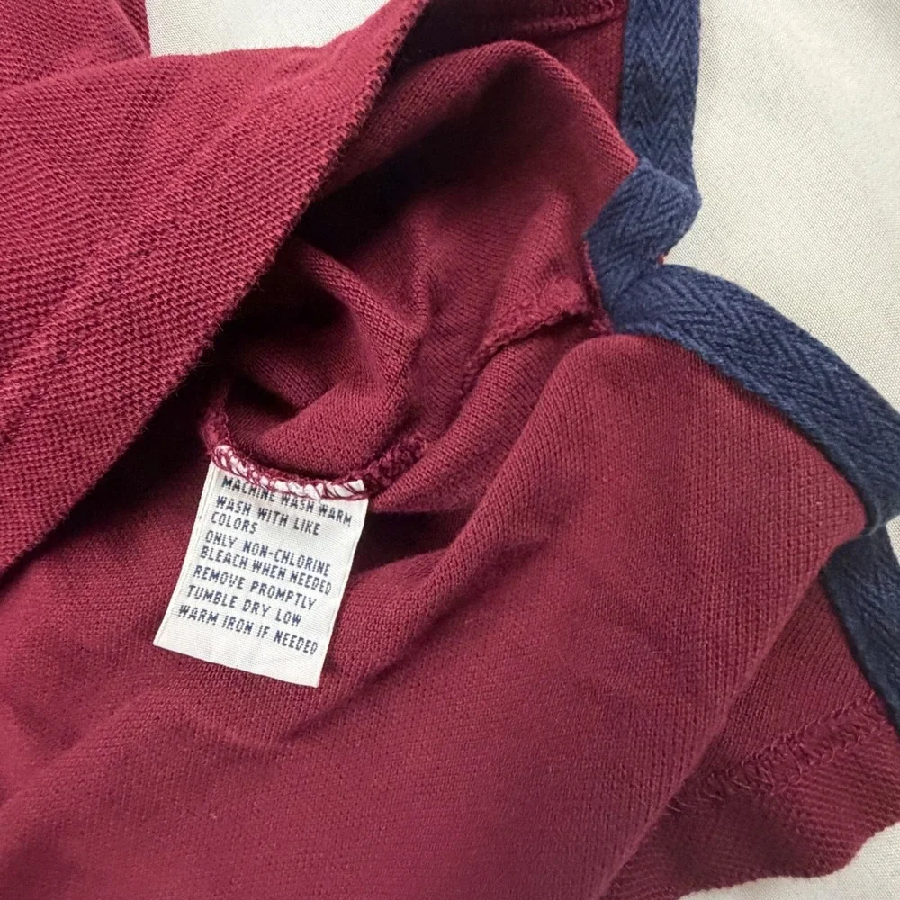 Polo Ralph Lauren Polo Shirt Mens L Burgundy Big Pony Custom Fit Short Sleeve